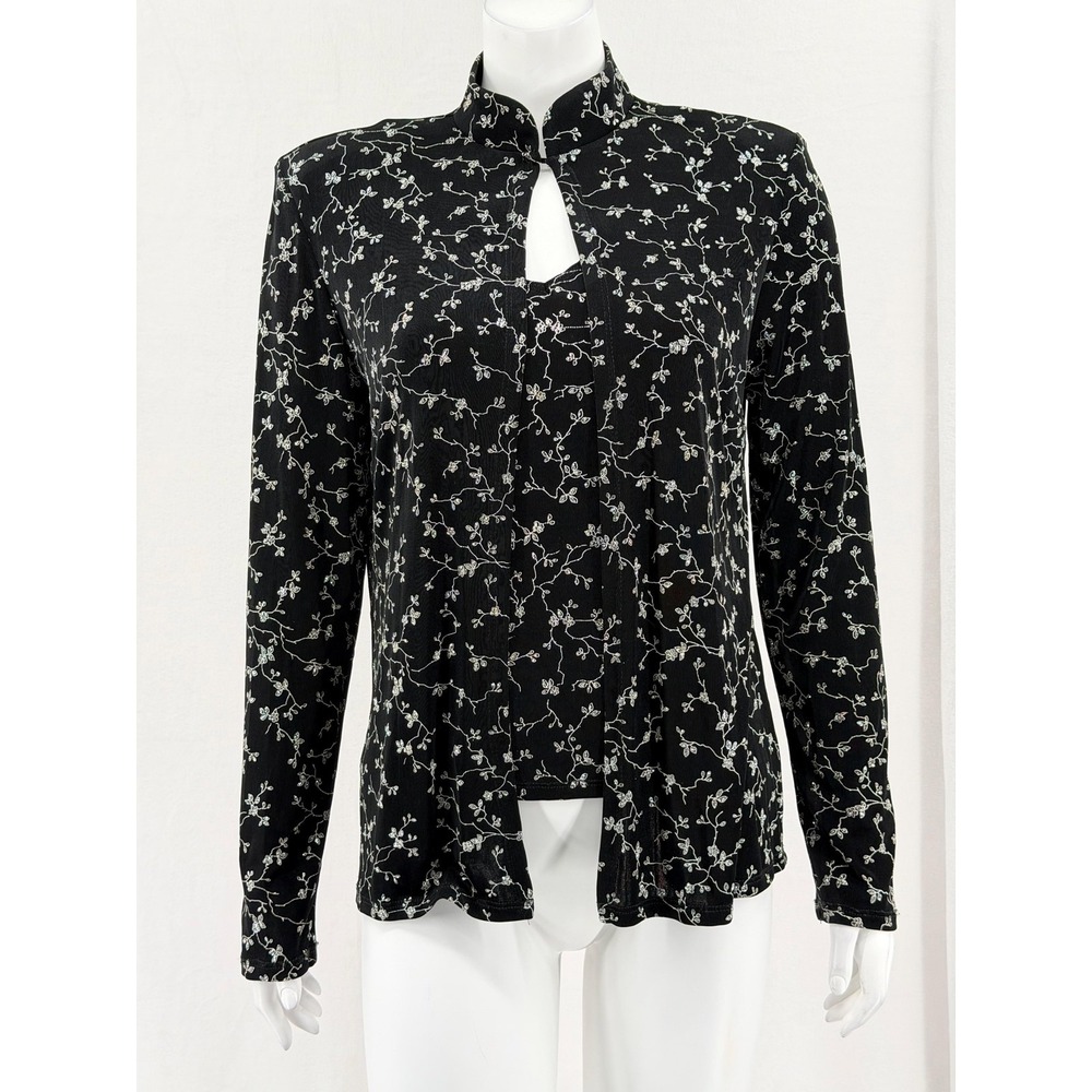 Onyx Nite Jacket Tank Set Womens Medium Black Glitter Party Formal‎ Fairy Grunge